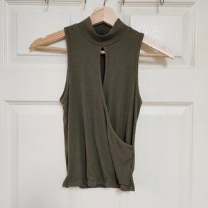 Aeropostale Cropped Turtleneck Blouse W/ Cut out